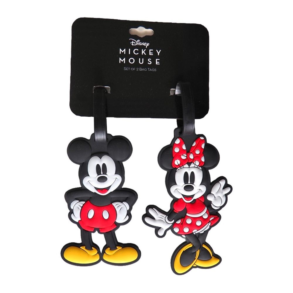 Disney Mickey & Minnie Mouse Bag Tags - Red and Black